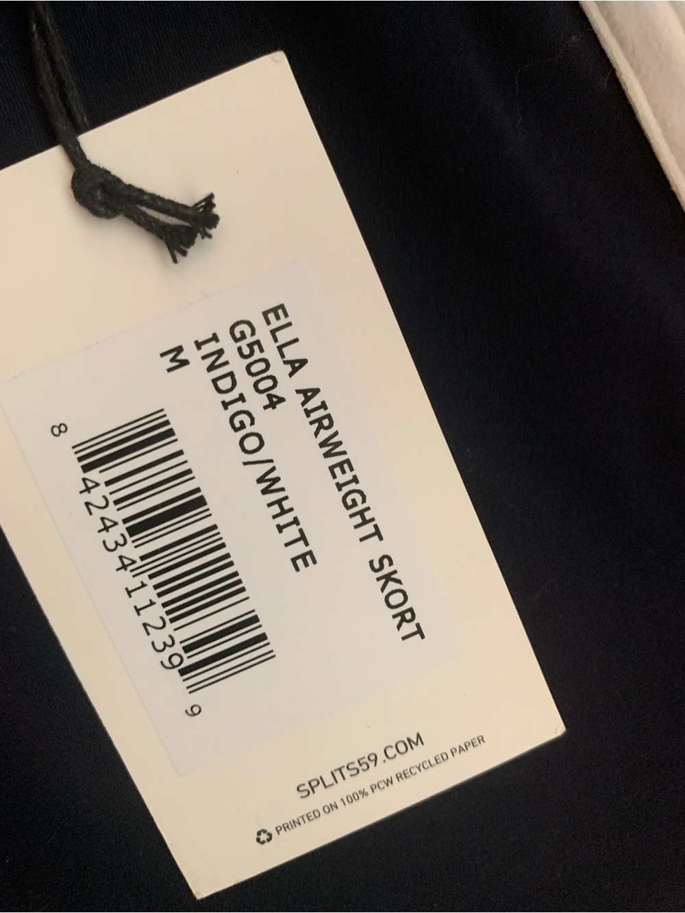 Ella Navy Skort with White Side Stripes - Picture 3 of 4